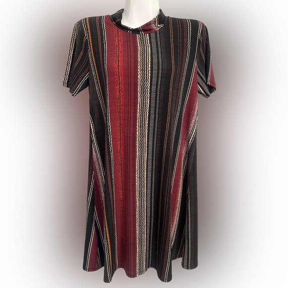 BCBG Generation Shift Striped Multicolor Dress - Picture 1 of 4